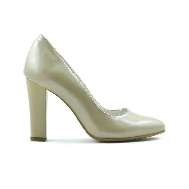 Scarpe eleganti donna 1214 vernice beige02
