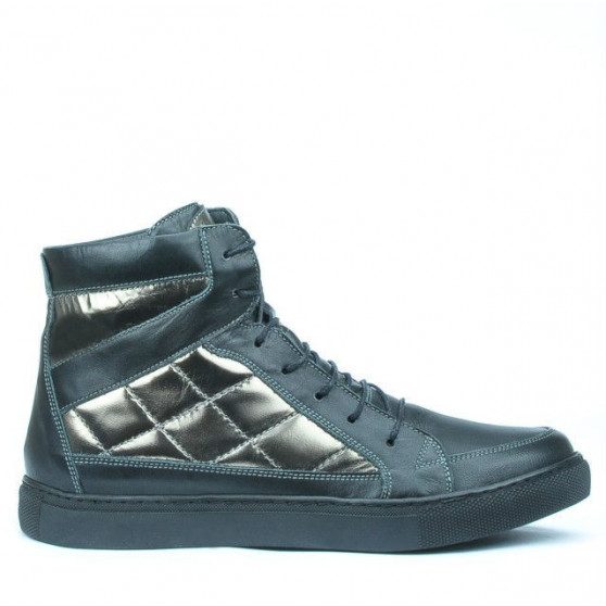 Stivaletti donna 3305 nero combinato