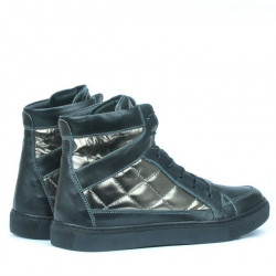 Stivaletti donna 3305 nero combinato