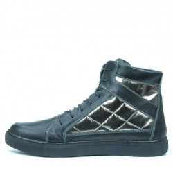 Stivaletti donna 3305 nero combinato