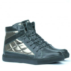 Stivaletti donna 3305 nero combinato