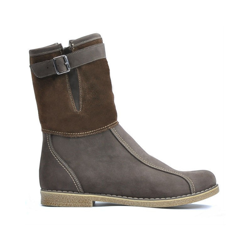 Stivaletti donna 3249 tuxon caffè combinato