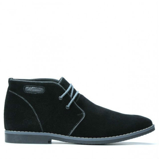 Scarponi da uomo 454 nero velluto+grigio