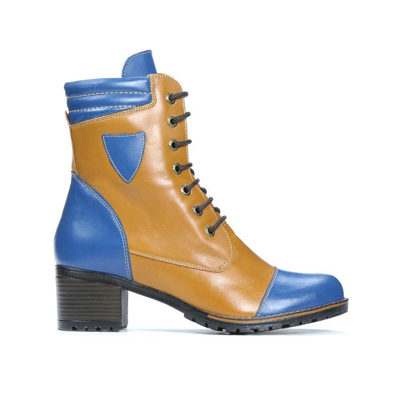 Stivali donna 3279 indaco+marrone