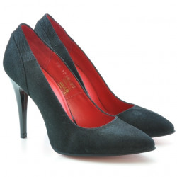Scarpe eleganti donna 1230 nero antilope satinato