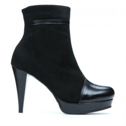Stivaletti donna 1130 nero antilope combinato