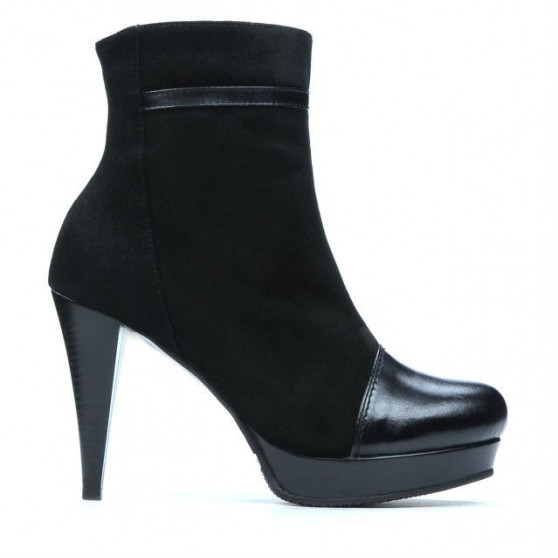 Stivaletti donna 1130 nero antilope combinato