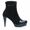 Stivaletti donna 1130 nero antilope combinato