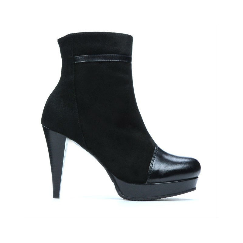 Stivaletti donna 1130 nero antilope combinato