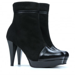 Stivaletti donna 1130 nero antilope combinato
