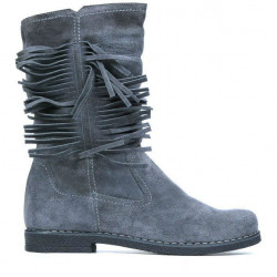 Stivali donna 3242 grigio velour