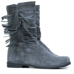 Stivali donna 3242 grigio velour