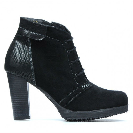 Stivaletti donna 1137 nero antilope combinato