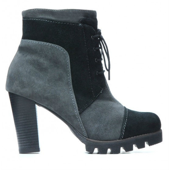 Stivaletti donna 1135 grigio antilope+nero