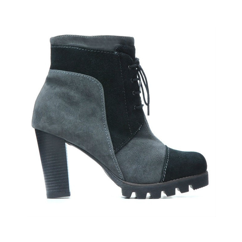 Stivaletti donna 1135 grigio antilope+nero