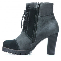 Stivaletti donna 1135 grigio antilope+nero