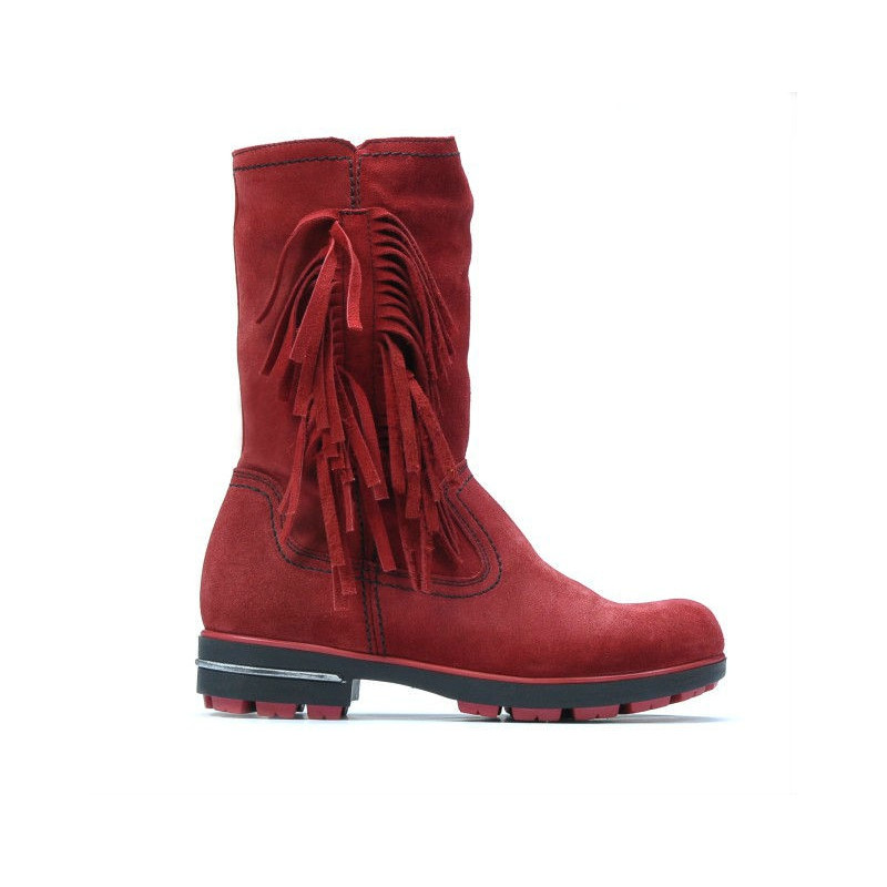 Stivali bambini 3208 rosso velluto