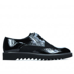Scarpe casual uomo 831 vernice nera combinata
