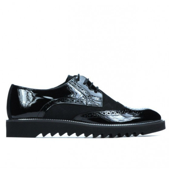 Scarpe casual uomo 831 vernice nera combinata