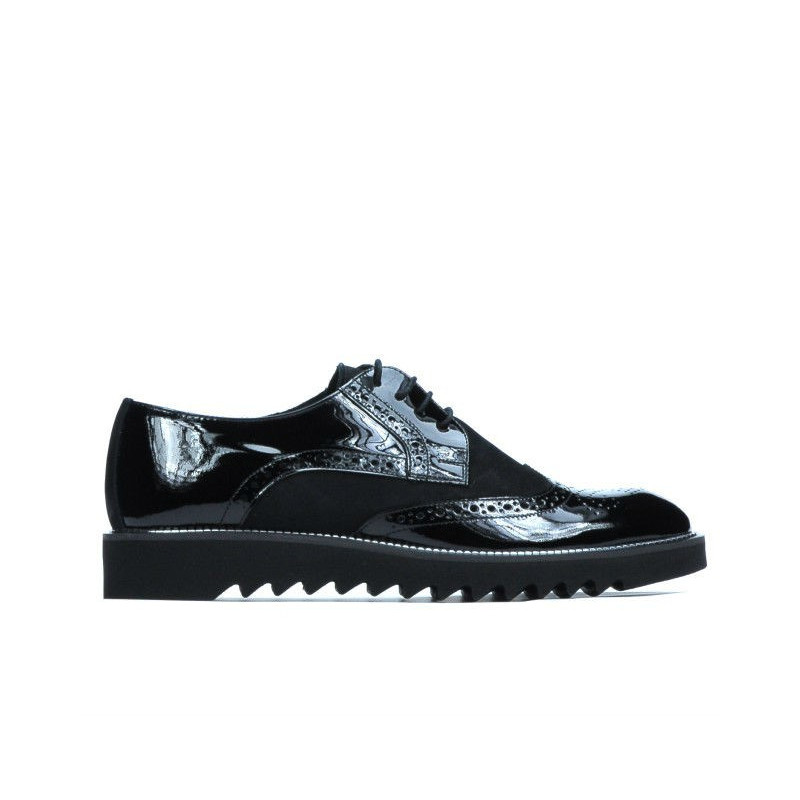 Scarpe casual uomo 831 vernice nera combinata