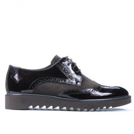 Scarpe casual uomo 831 vernice caffè combinato