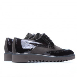 Scarpe casual uomo 831 vernice caffè combinato