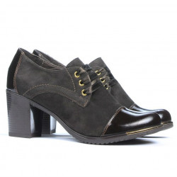 Scarpe casual donna 667 vernice caffè combinato