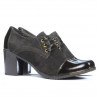 Scarpe casual donna 667 vernice caffè combinato