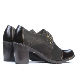 Scarpe casual donna 667 vernice caffè combinato