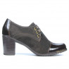 Scarpe casual donna 667 vernice caffè combinato