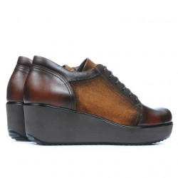 Scarpe casual donna 668 marrone combinato
