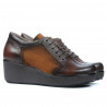 Scarpe casual donna 668 marrone combinato