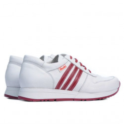 Scarpe sportive donna 665 bianco+rosso