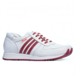 Scarpe sportive donna 665 bianco+rosso