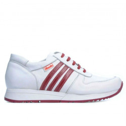 Scarpe sportive donna 665 bianco+rosso