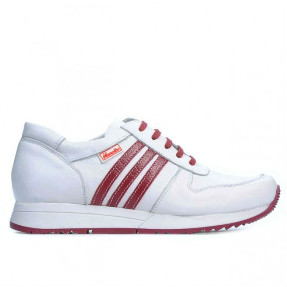 Scarpe sportive donna 665 bianco+rosso