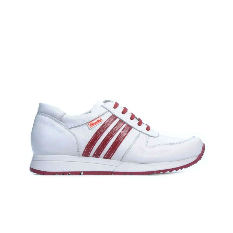 Scarpe sportive donna 665 bianco+rosso