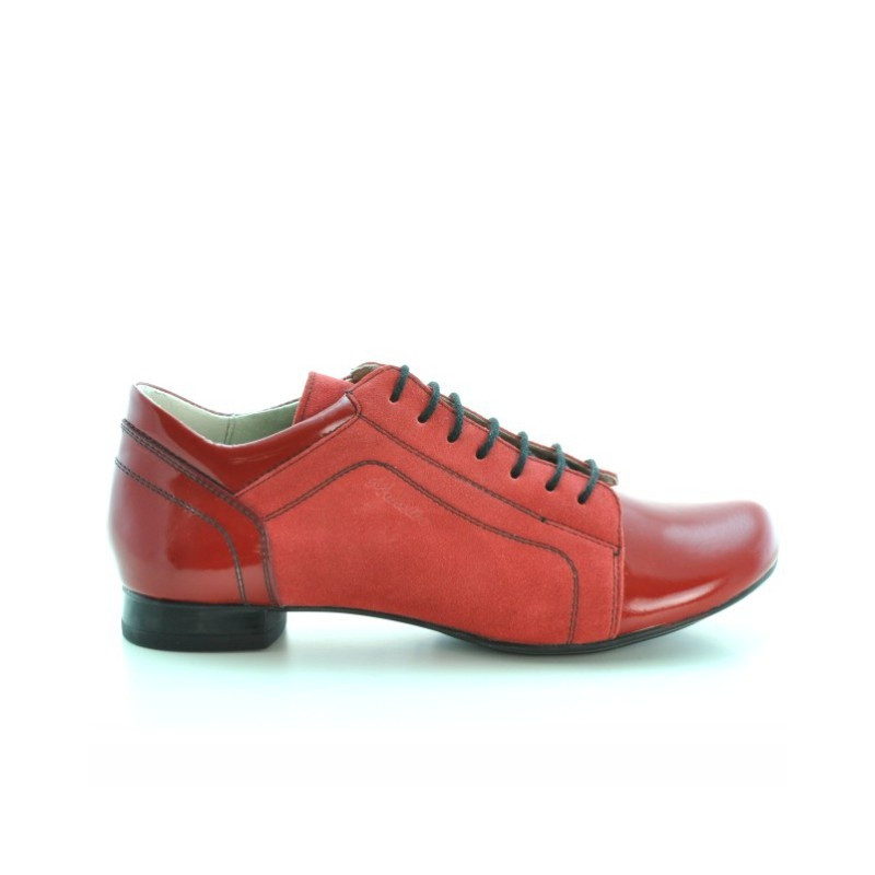 Scarpe casual donna 645 rosso combinato
