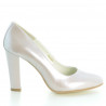 Scarpe eleganti donna 1214 vernice beige madreperlato