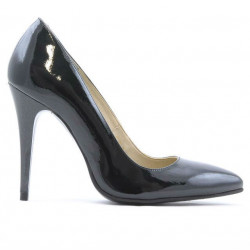 Scarpe eleganti donna 1241 vernice petrolio perlato