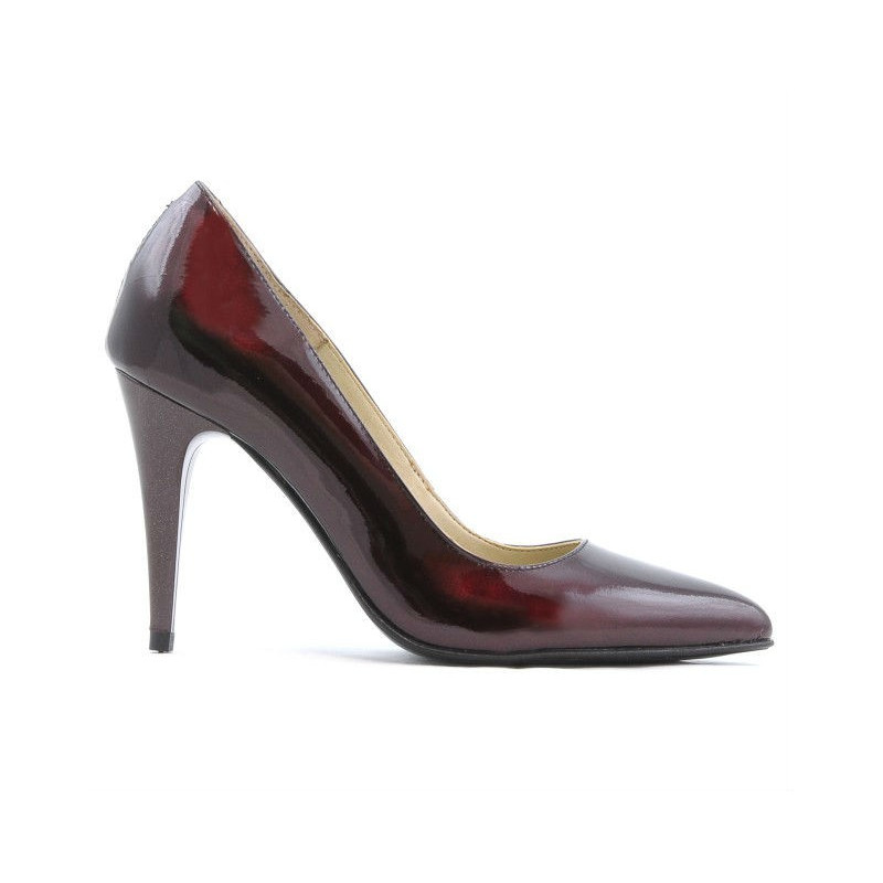 Scarpe eleganti donna 1246 vernice bordeaux 01