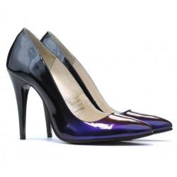 Scarpe eleganti 1241 vernice nera+viola (cameleon)
