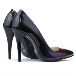 Scarpe eleganti 1241 vernice nera+viola (cameleon)