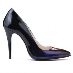 Scarpe eleganti 1241 vernice nera+viola (cameleon)
