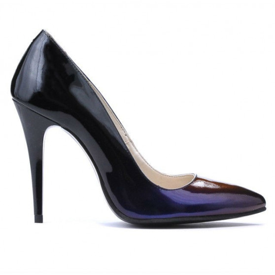 Scarpe eleganti 1241 vernice nera+viola (cameleon)