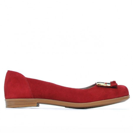 Ballerine donna 674 rosso velluto