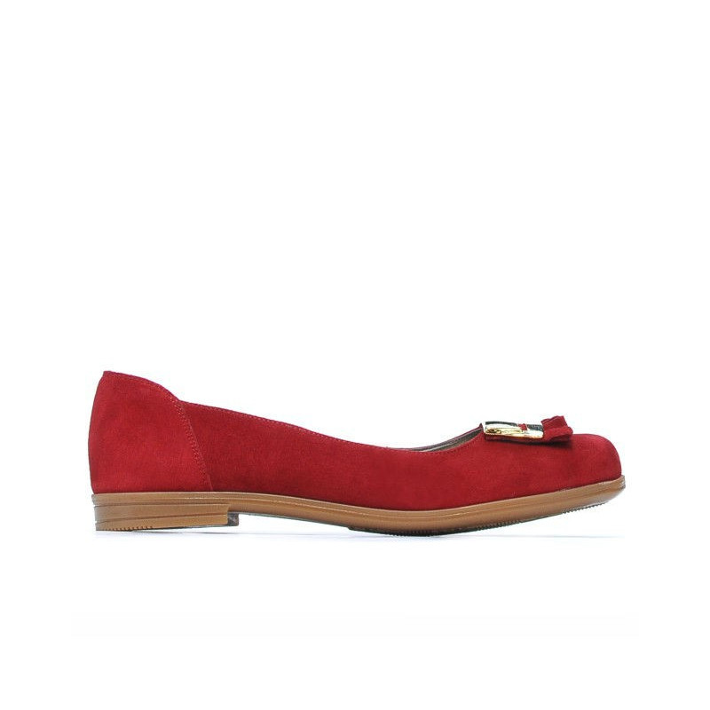 Ballerine donna 674 rosso velluto