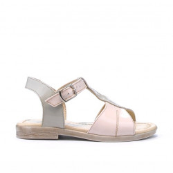 Sandali per bambini piccoli 40c vernice beige+rosa