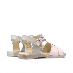 Sandali per bambini piccoli 40c vernice beige+rosa