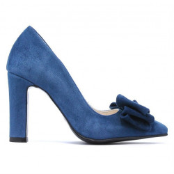 Scarpe eleganti donna 1252 turchese antilope